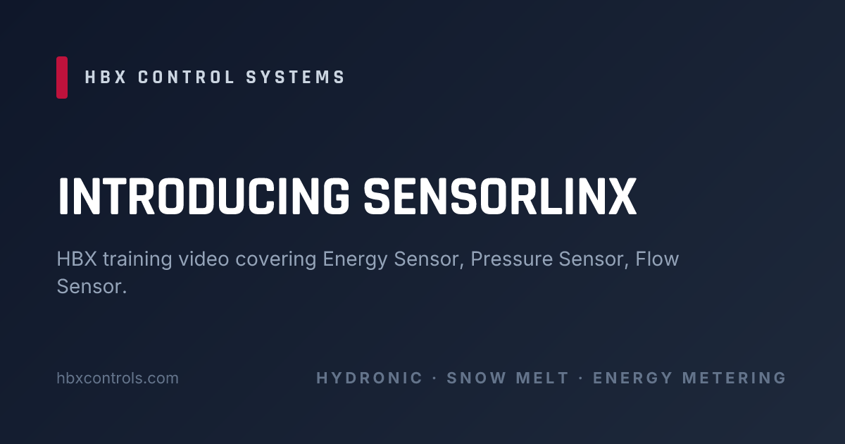 Sensor Inx Introducing SensorLinx | HBX Control Systems