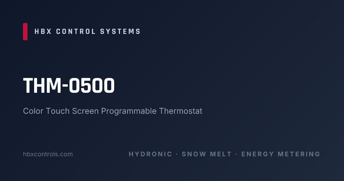 THM-0500 | HBX Control Systems